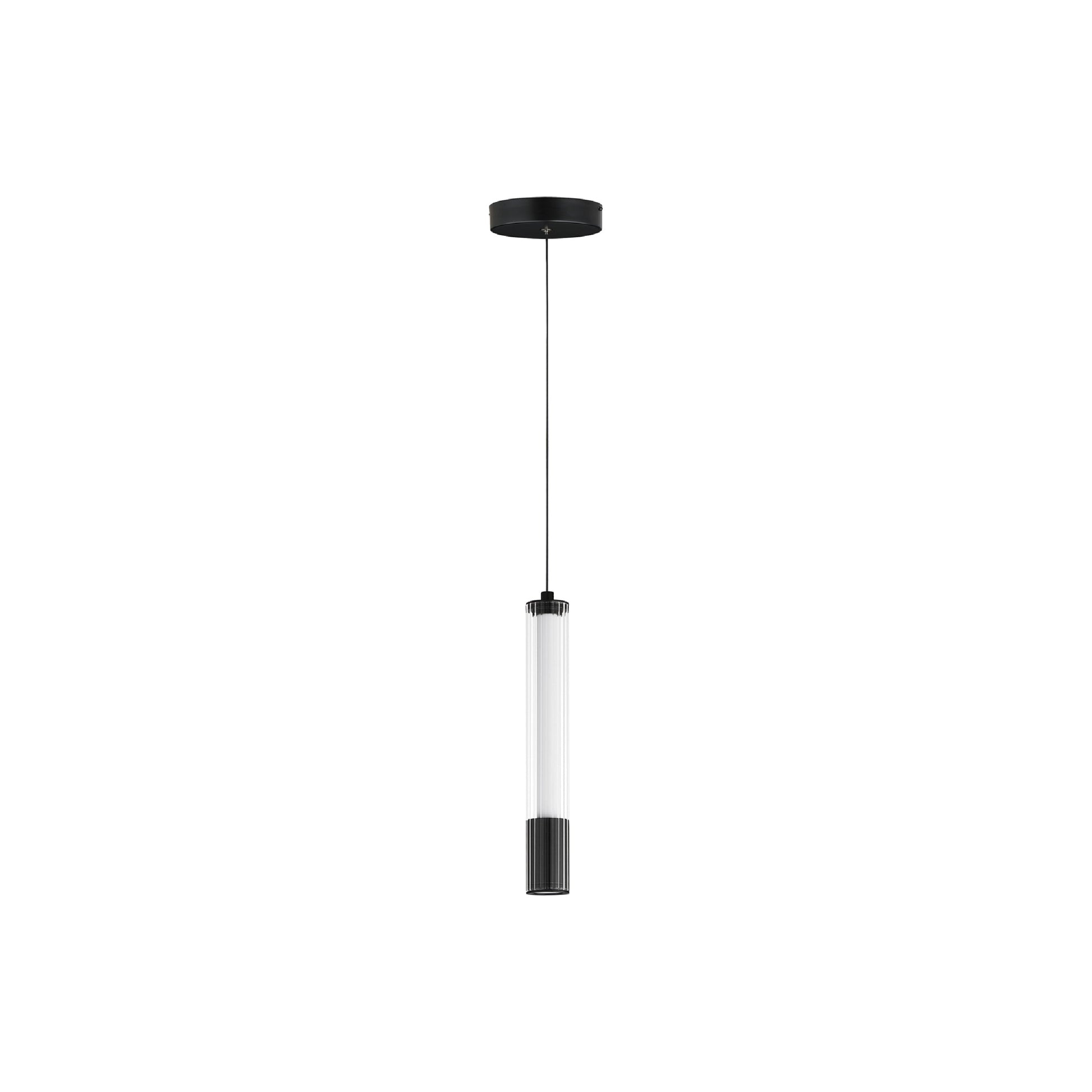 Cortex LED Pendant Light in Black (10.75-Inch).
