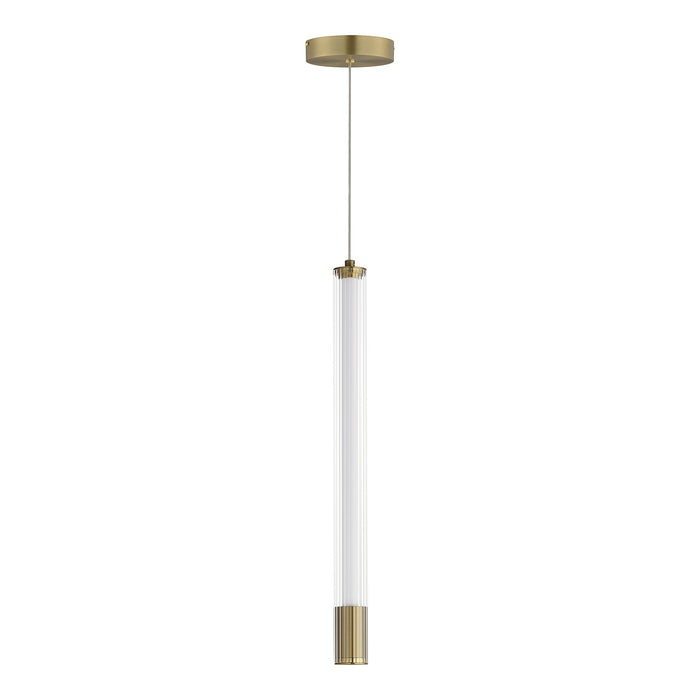 Cortex LED Pendant Light in Natural Aged Brass (18.5-Inch).