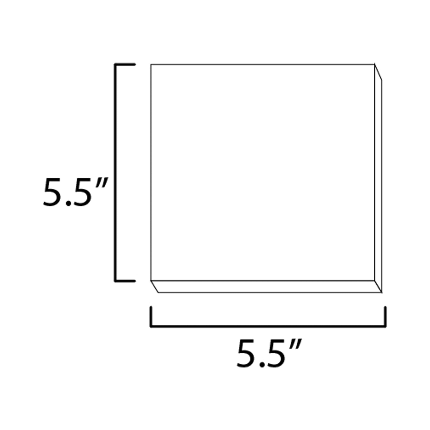 Cubed Outdoor LED Wall Light - line drawing.