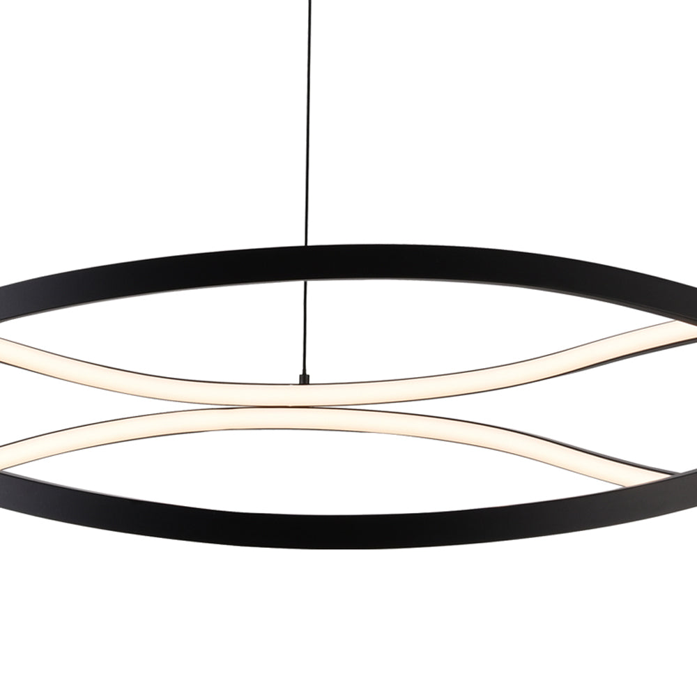 Curvo Double Ring LED Pendant Light in Detail.