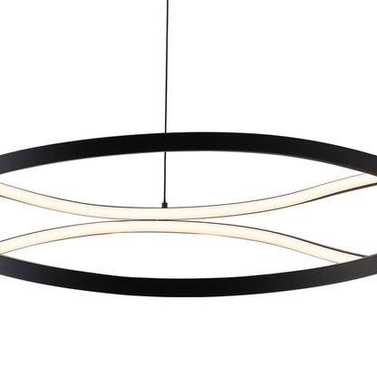 Curvo Double Ring LED Pendant Light in Detail.