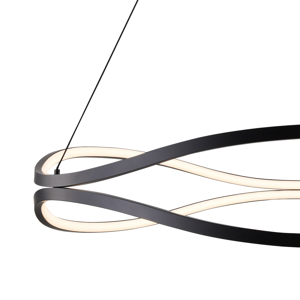 Curvo Double Ring LED Pendant Light in Detail.