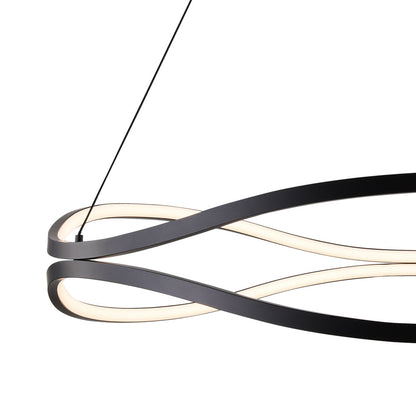 Curvo Double Ring LED Pendant Light in Detail.