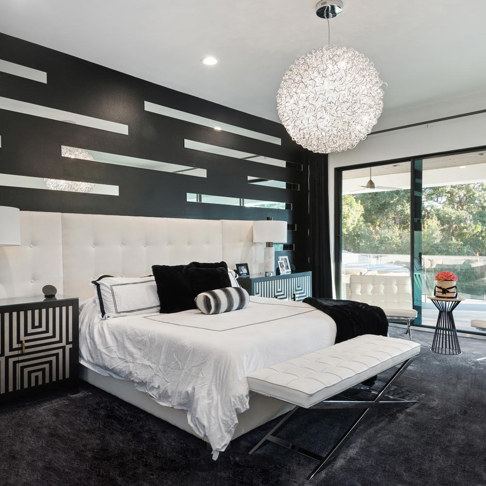 Dazed Pendant Light in bedroom.