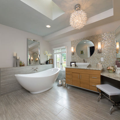 Dazed Pendant Light in bathroom.