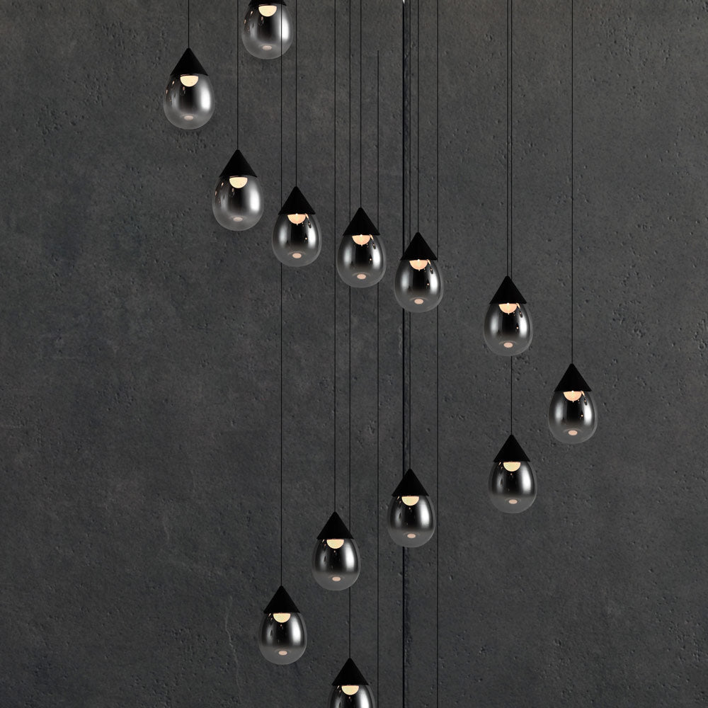 Dewdrop LED Multi Light Pendant Light in Detail.