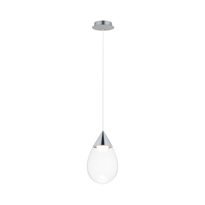Dewdrop LED Pendant Light in Polished Chrome.