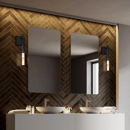 Diaphane LED Wall Light in bathroom.