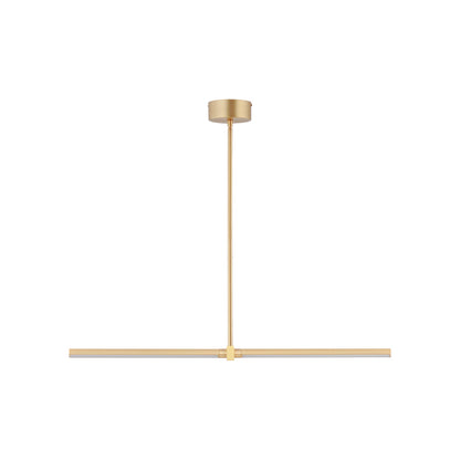 Dorian LED Linear Pendant Light in Gold (34.75-Inch).