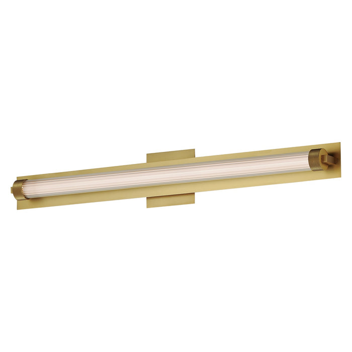 Doric LED Wall Light in Natural Aged Brass (30-Inch).