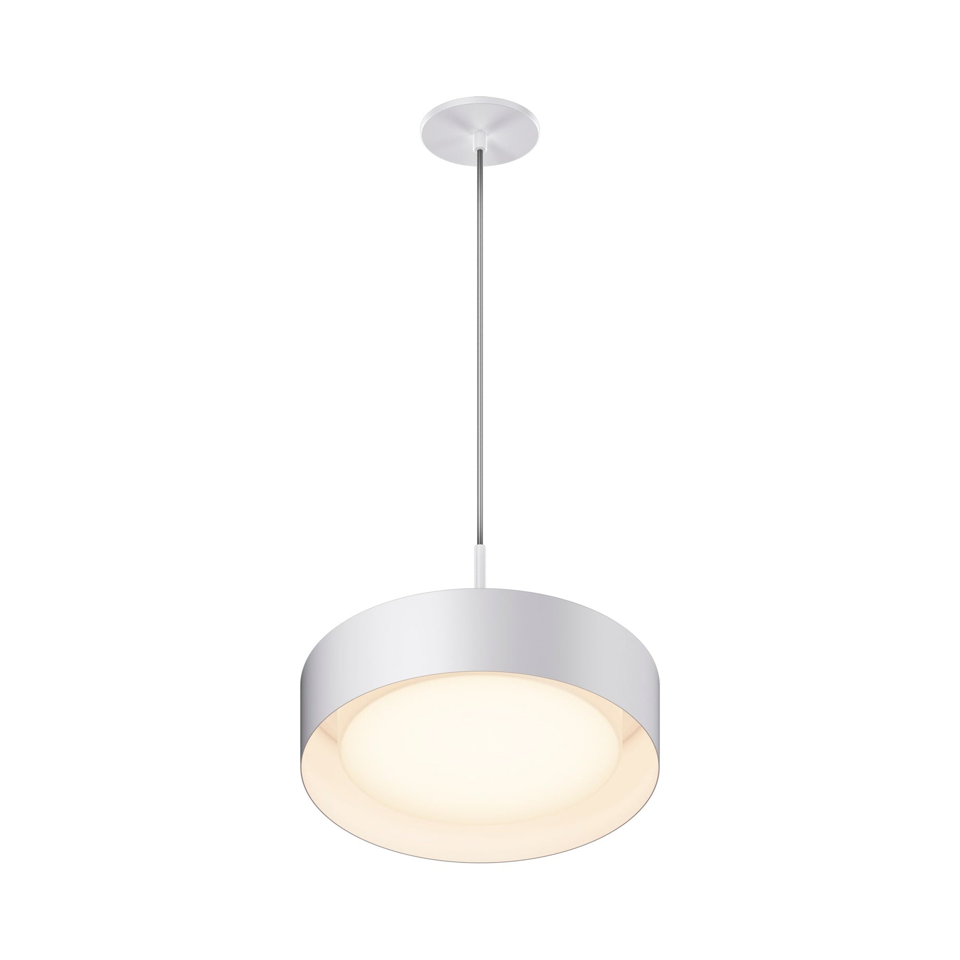 Echo LED Pendant Light in White (13-Inch).