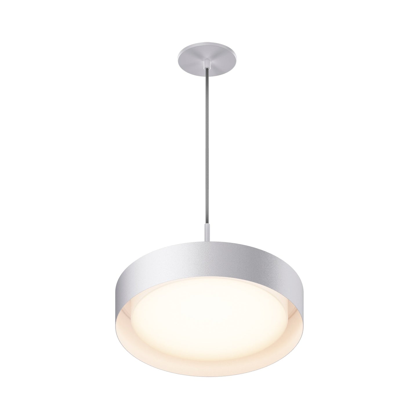 Echo LED Pendant Light in White (16-Inch).