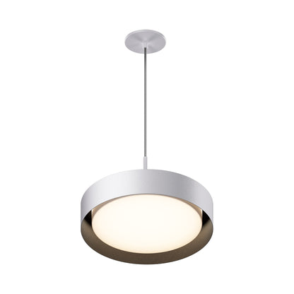 Echo LED Pendant Light in White/Black (16-Inch).