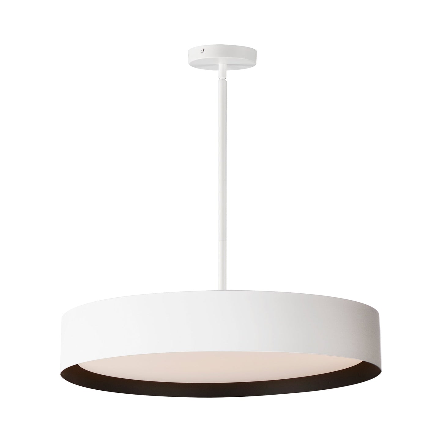 Echo LED Pendant Light in White/Black (24-Inch).