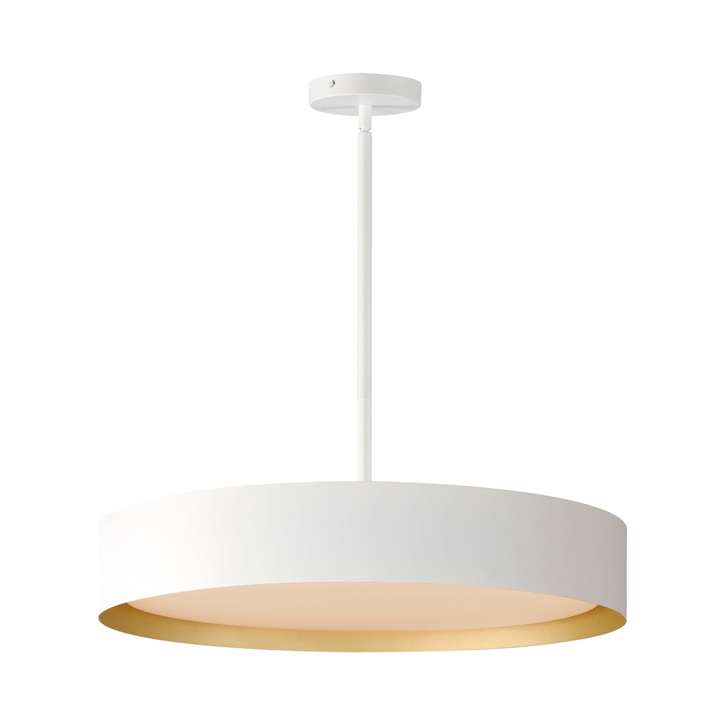 Echo LED Pendant Light in White/Gold (24-Inch).