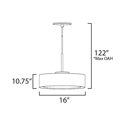 Echo LED Pendant Light - line drawing.