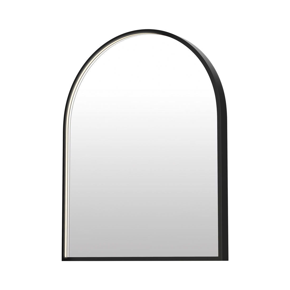 Elisse LED Wall Mirror in Black (30-Inch).