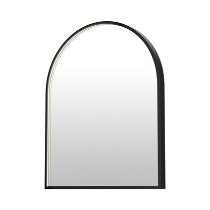 Elisse LED Wall Mirror in Black (30-Inch).