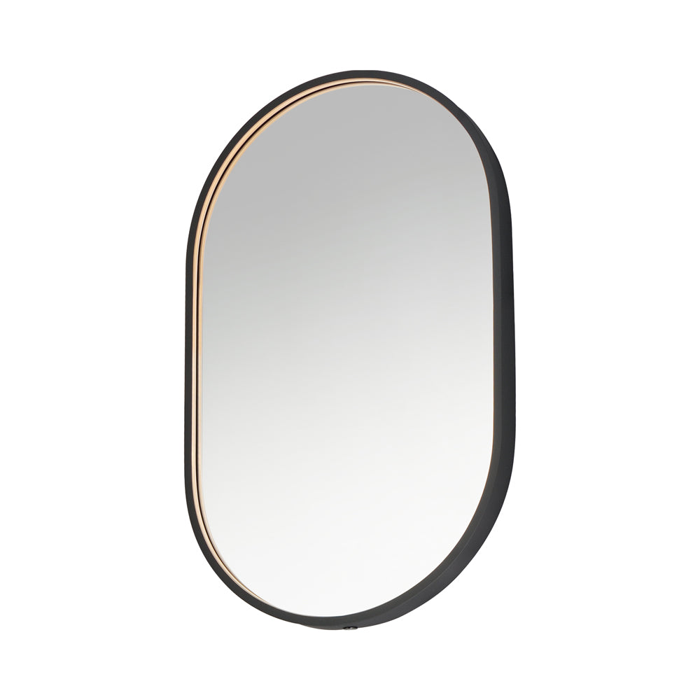 Elisse LED Wall Mirror in Black (32-Inch).