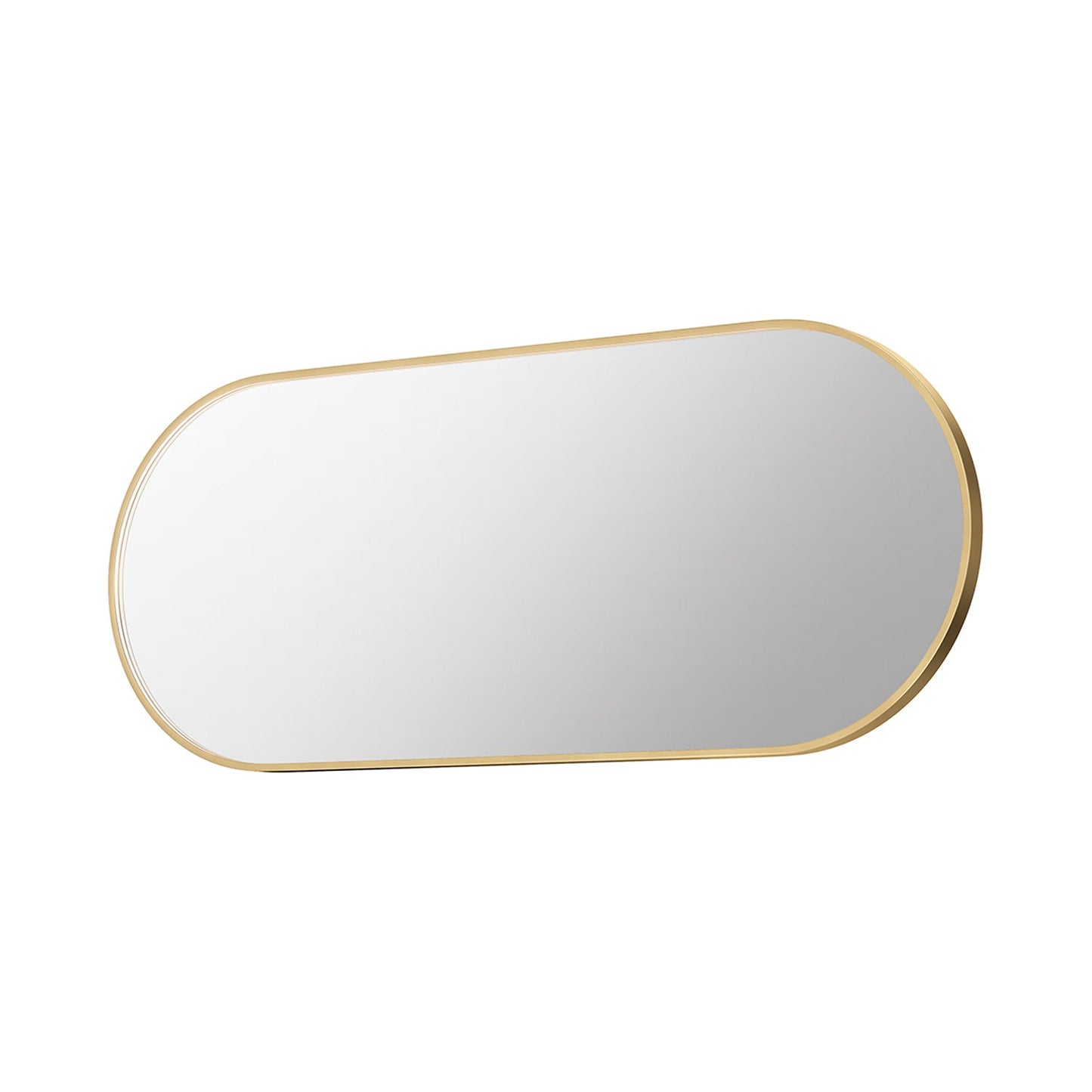 Elisse LED Wall Mirror in Gold (28-Inch/Oval).