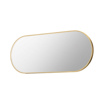 Elisse LED Wall Mirror in Gold (28-Inch/Oval).