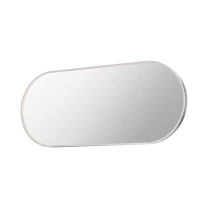Elisse LED Wall Mirror in Satin Nickel (28-Inch/Oval).