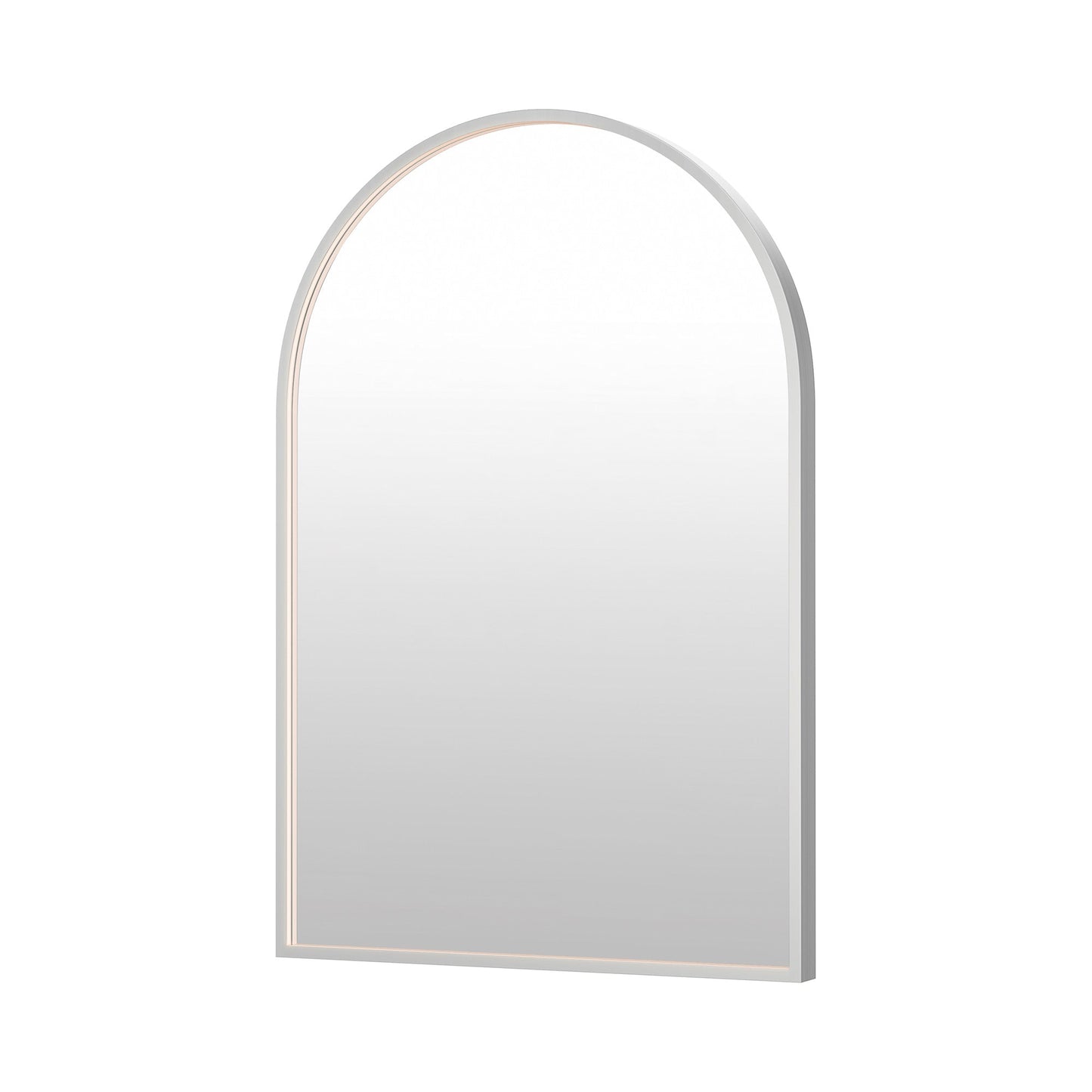 Elisse LED Wall Mirror in Satin Nickel (36-Inch/Arches).