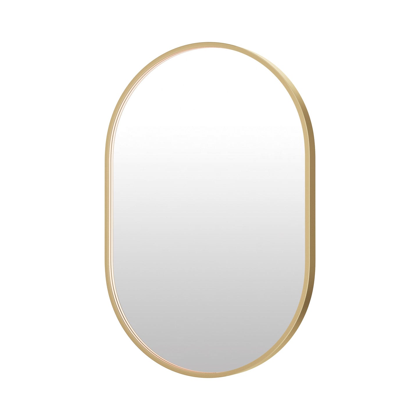 Elisse LED Wall Mirror in Gold (36-Inch/Oval).