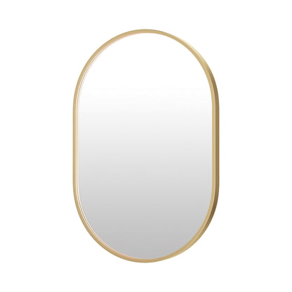 Elisse LED Wall Mirror in Gold (36-Inch/Oval).