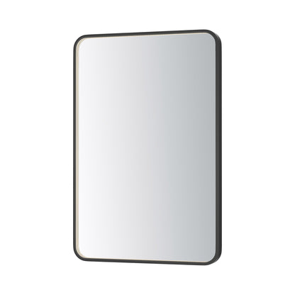 Elisse Rectangle LED Wall Mirror in Black.