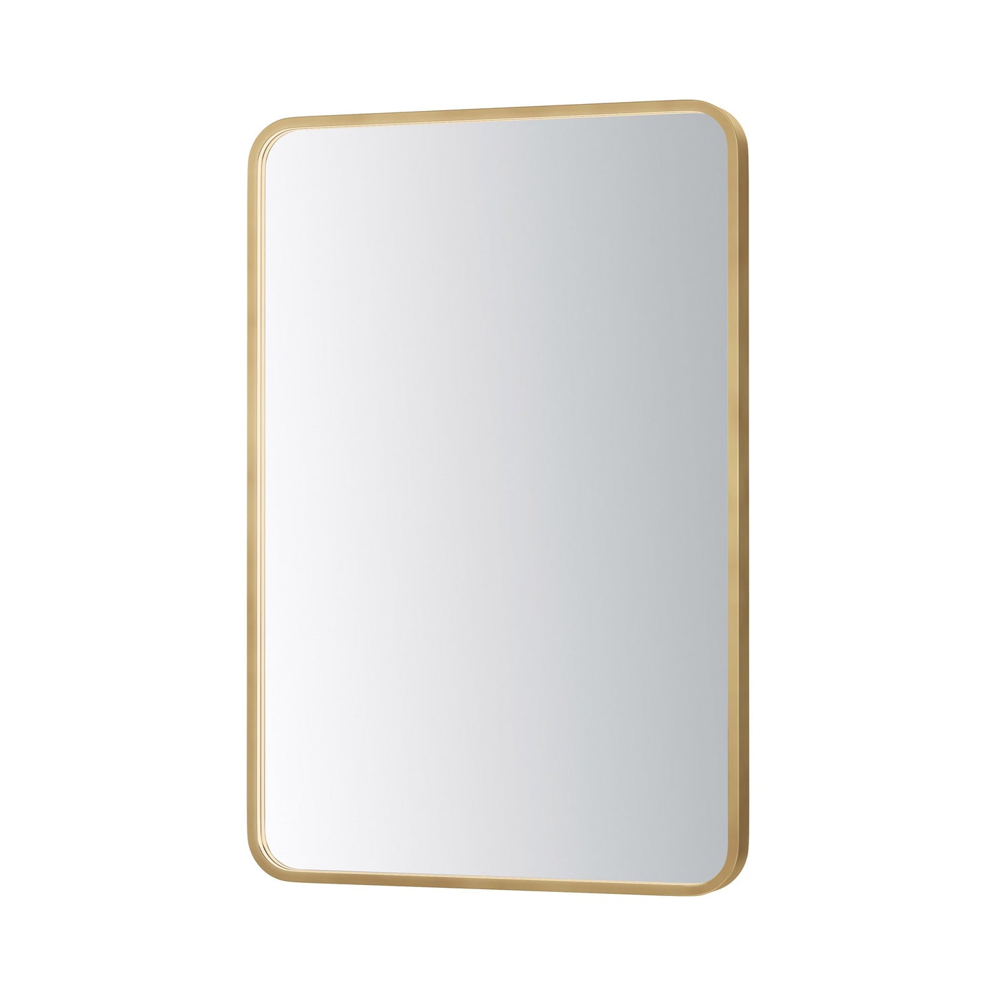 Elisse Rectangle LED Wall Mirror in Gold.