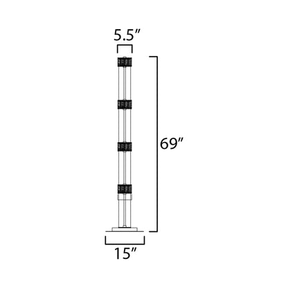 Elysian LED Floor Lamp - line drawing.
