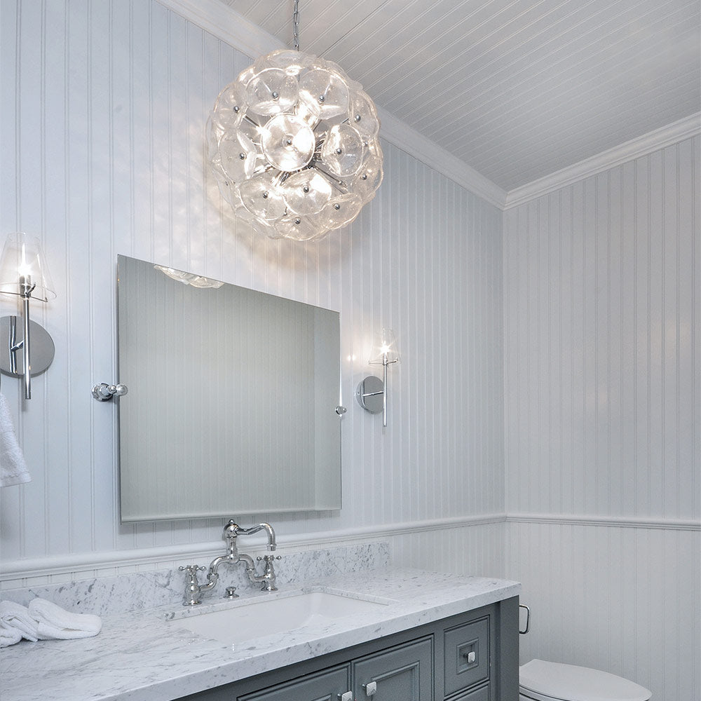 Fiori Pendant Light in bathroom.