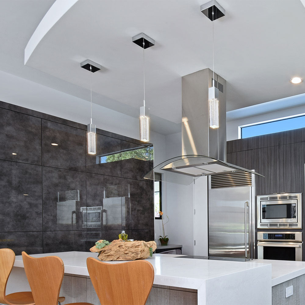 Fizz III LED Mini Pendant Light in kitchen.