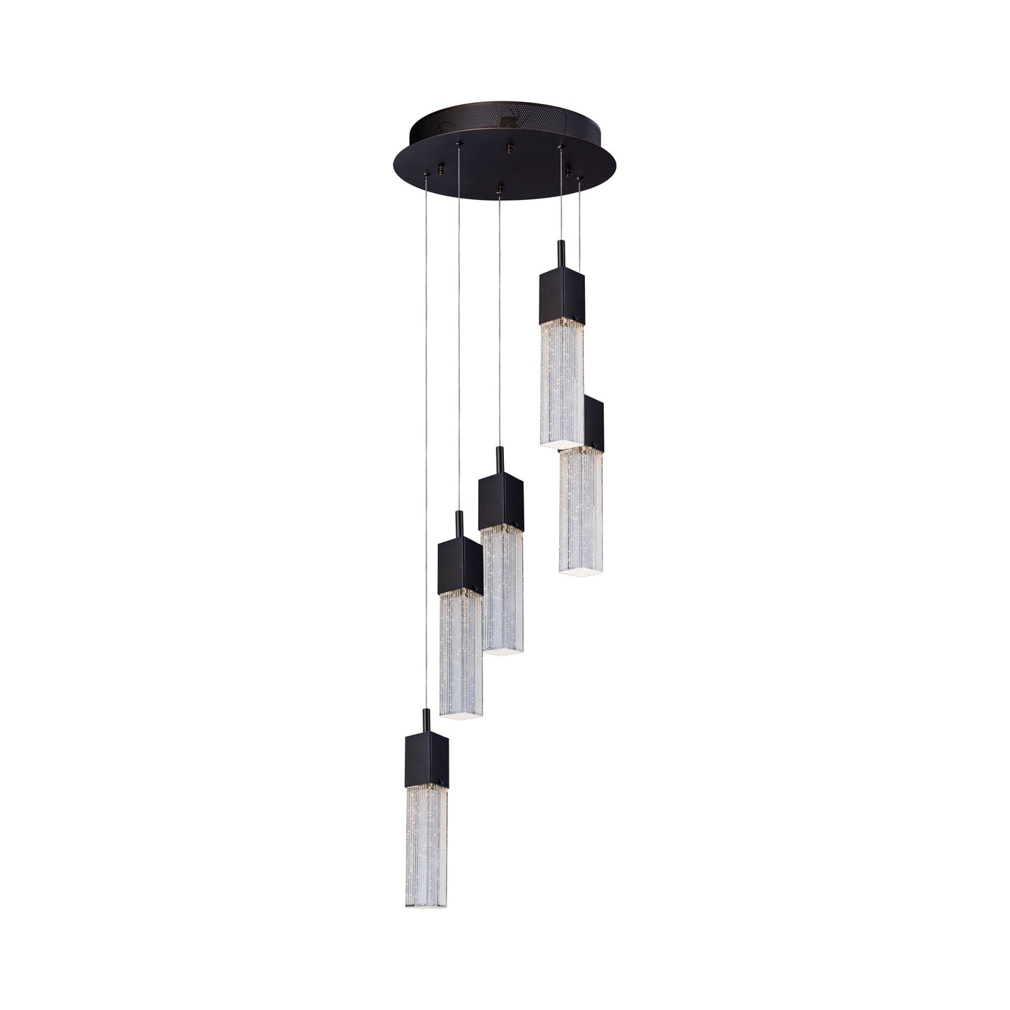Fizz III LED Multi Light Pendant Light in Bronze (5-Light).