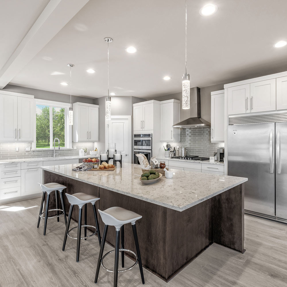 Fizz IV LED Mini Pendant Light in kitchen.