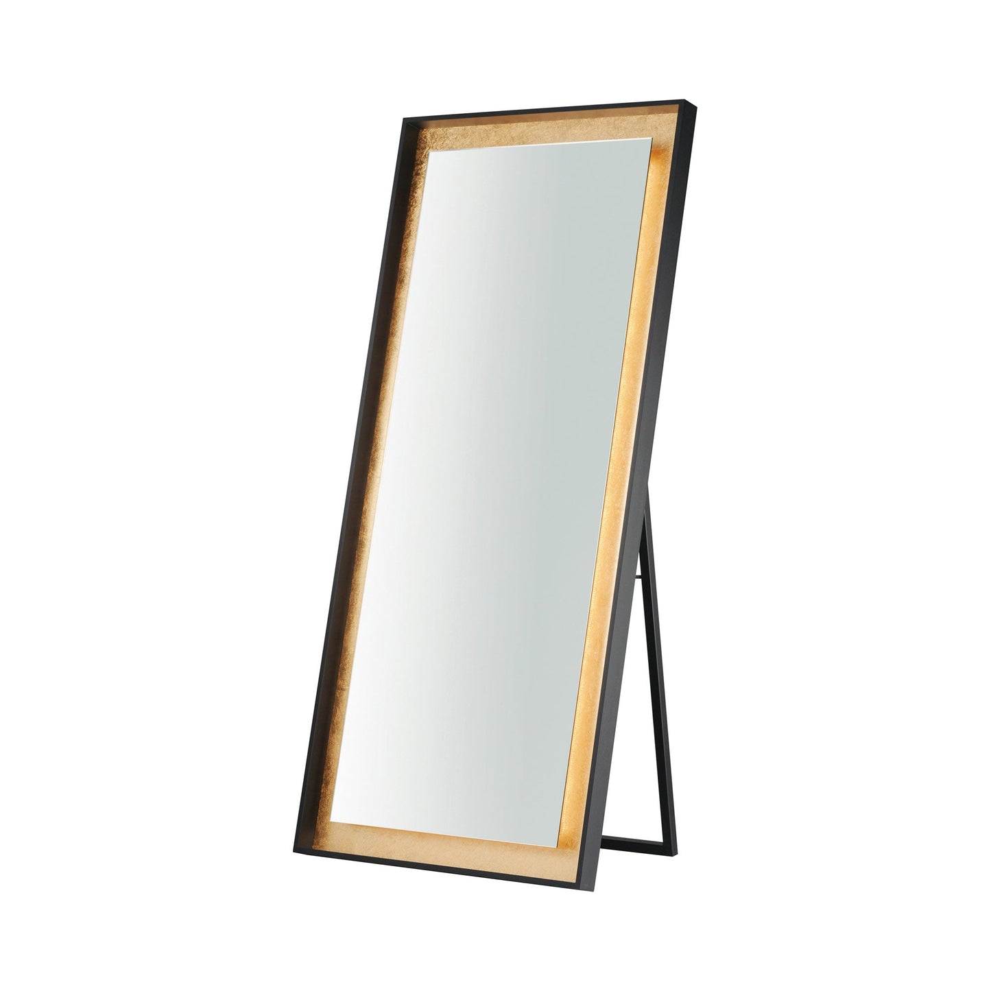 Floating LED Floor Mirror.
