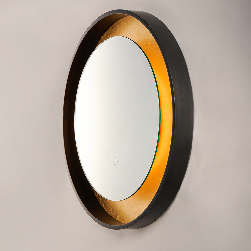 Floating Round LED Wall Mirror in Detail.