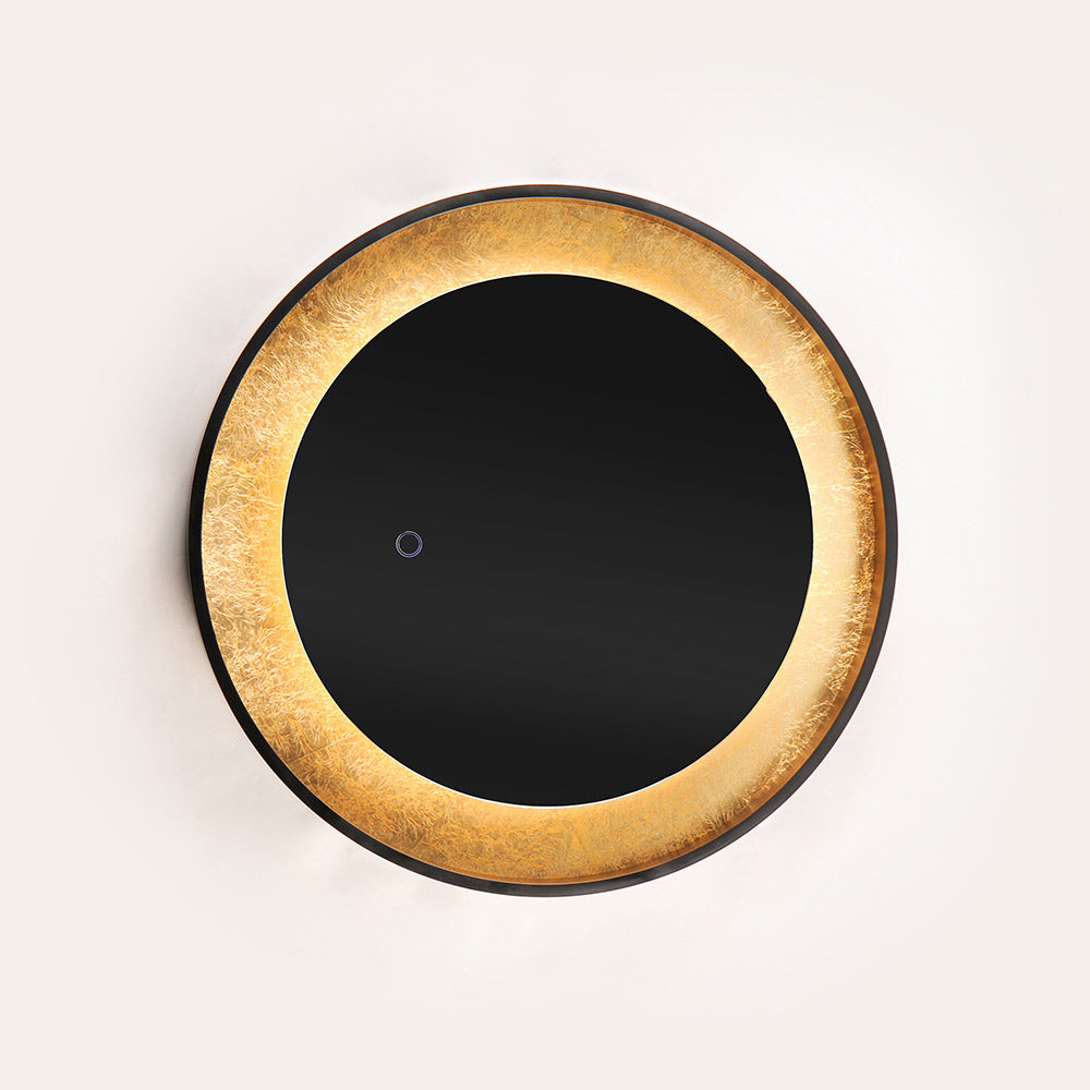 Floating Round LED Wall Mirror in Detail.