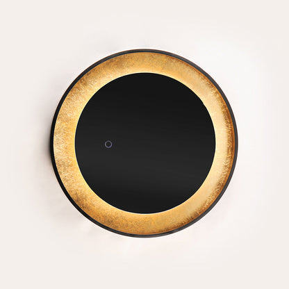 Floating Round LED Wall Mirror in Detail.