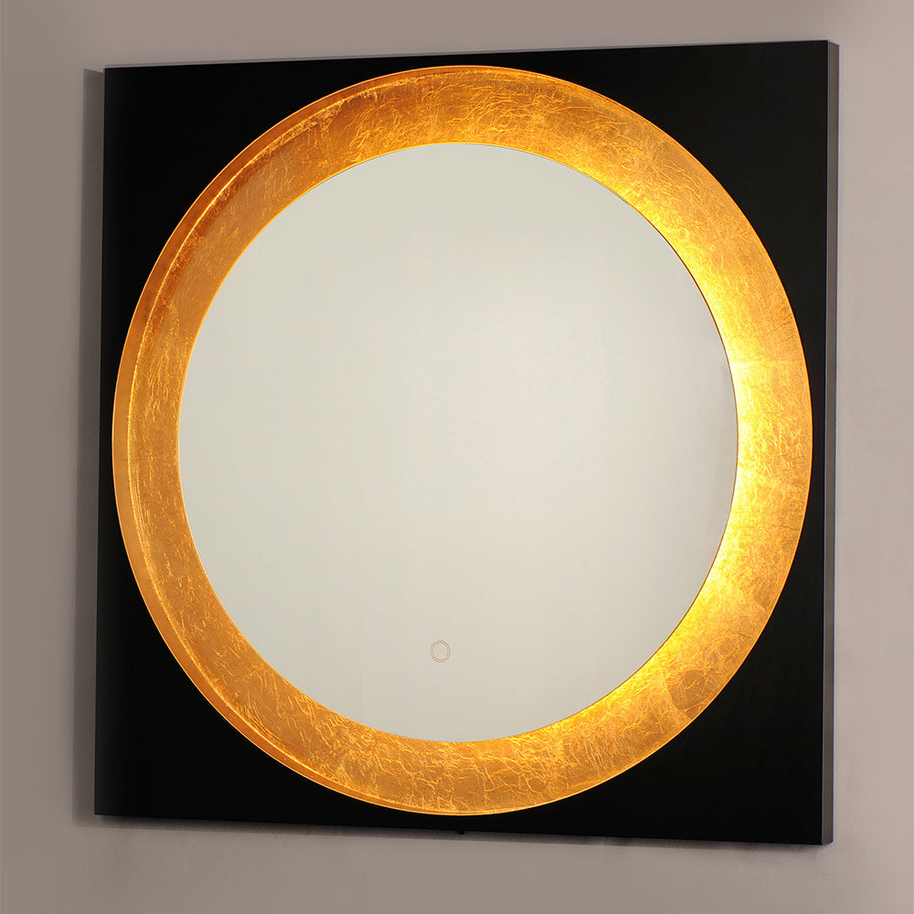 Floating Square LED Wall Mirror in Detail.