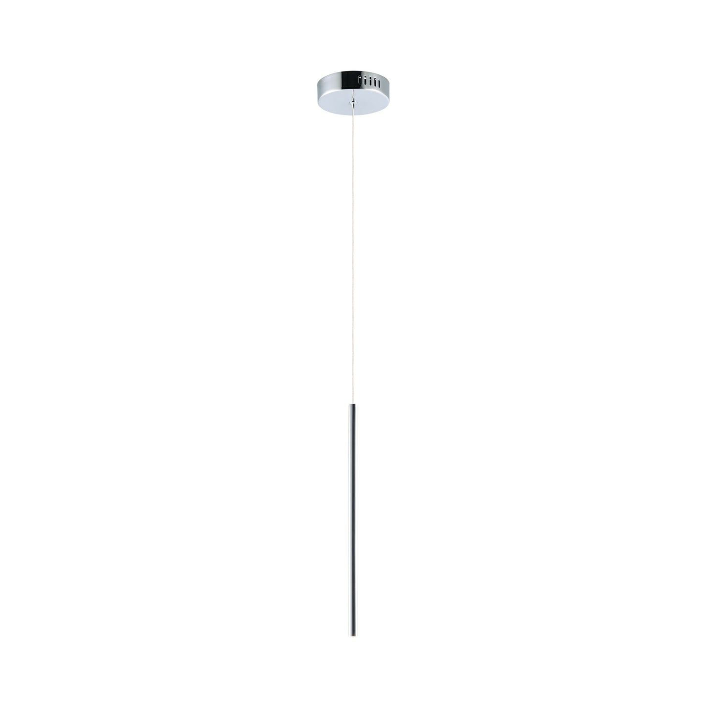Flute LED Mini Pendant Light in Polished Chrome (1-Inch).