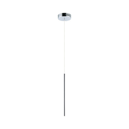 Flute LED Mini Pendant Light in Polished Chrome (1-Inch).