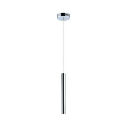 Flute LED Mini Pendant Light in Polished Chrome (2.5-Inch).