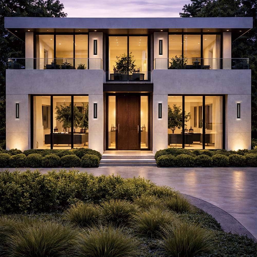 Fosso Outdoor LED Wall Light in Outside Area.