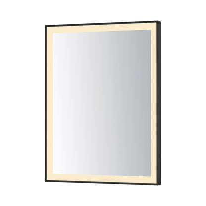 Framed LED Wall Mirror in Black (32-Inch/24-Inch).
