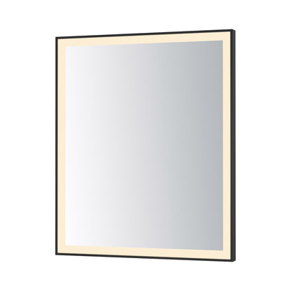 Framed LED Wall Mirror in Black (36-Inch/30-Inch).
