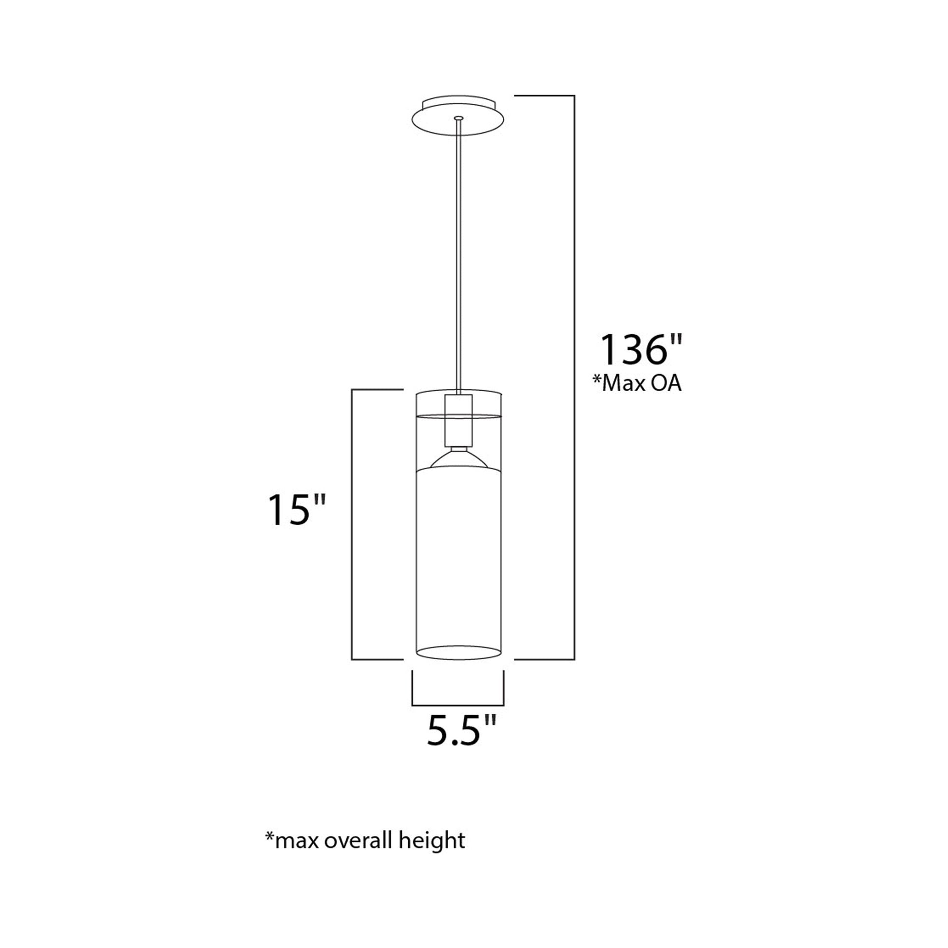 Frost Pendant Light - line drawing.