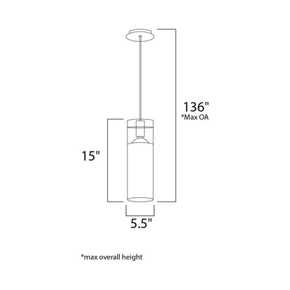Frost Pendant Light - line drawing.