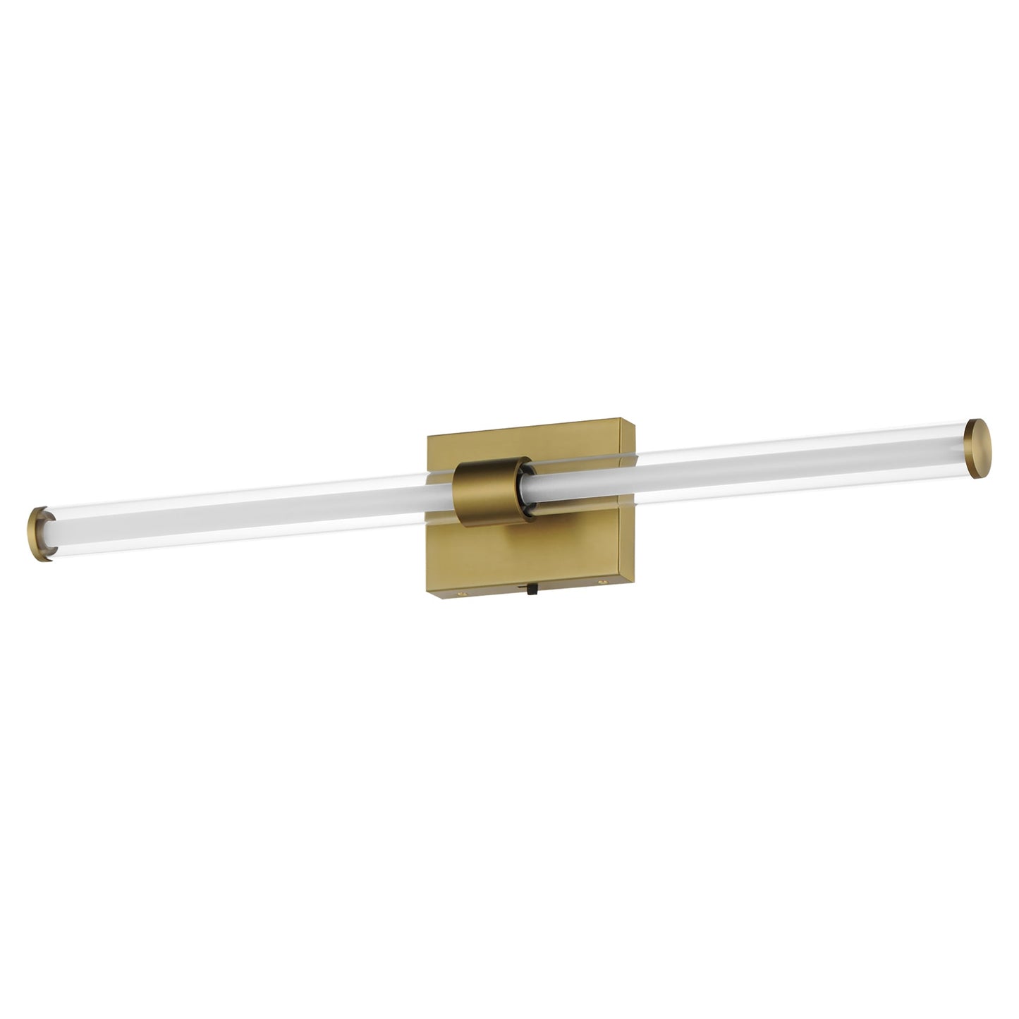 Fuse LED Bath Vanity Light in Natural Aged Brass (30-Inch).